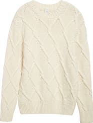 Eleventy Diamond Stitch Wool Sweater