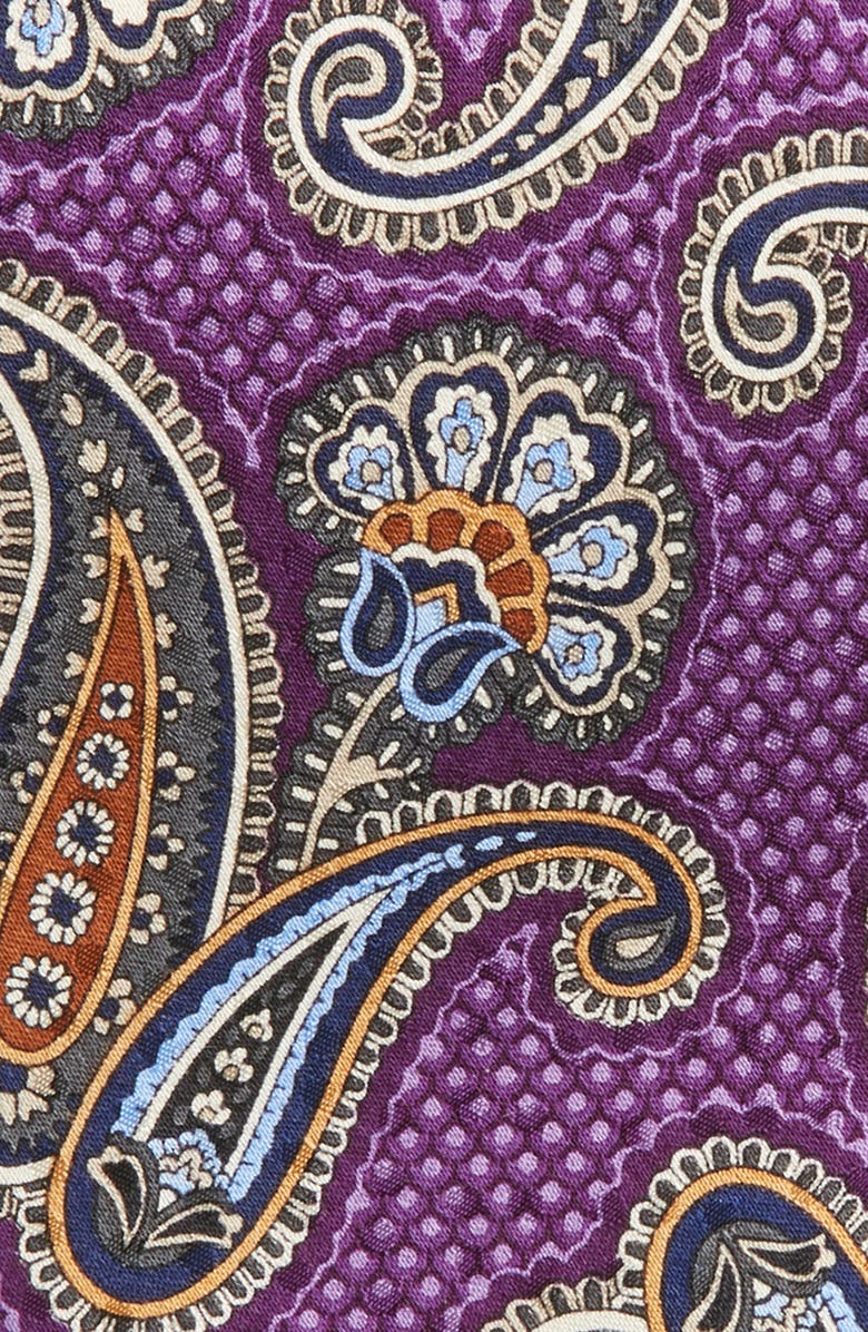 Nordstrom Paisley Silk Tie, Alternate, color, Purple
