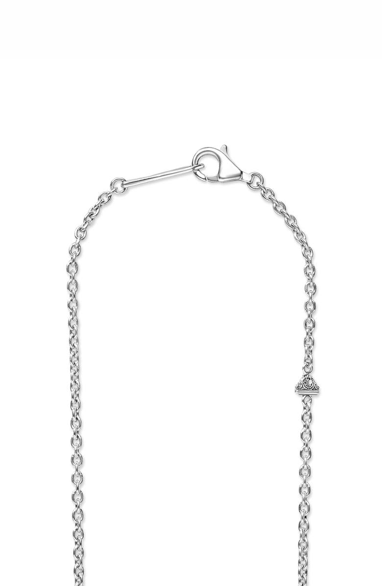 LAGOS Caviar Bubble Station Necklace, Alternate, color, Silver