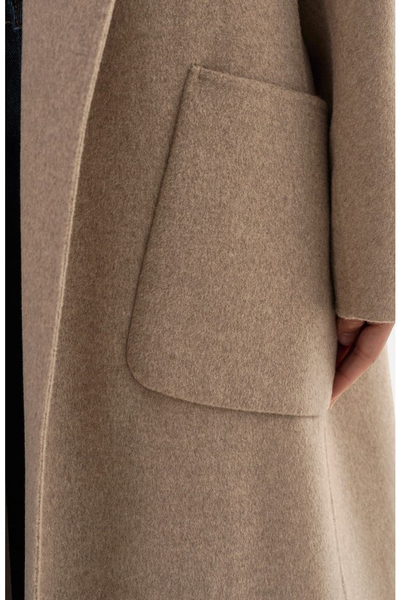 THARA | Shawl Collar Wool Coat, Alternate, color, Heather Taupe