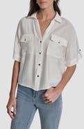 DKNY Short Sleeve Roll Tab Shirt