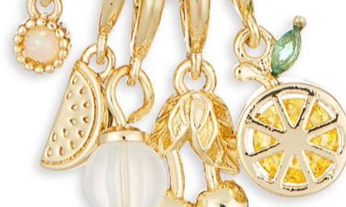 Leith Cubic Zirconia Fruit Charm Necklace In Gold