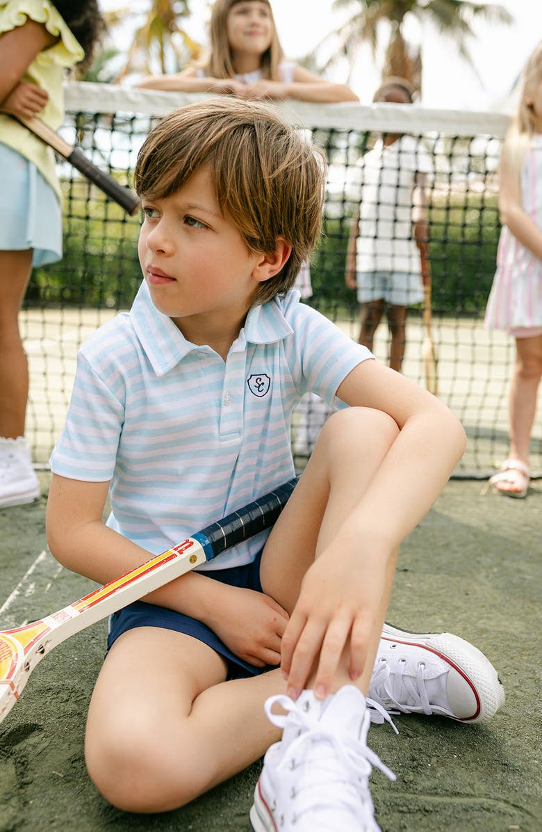 Little Paper Kids Archie Polo, Alternate, color, Ice Stripe