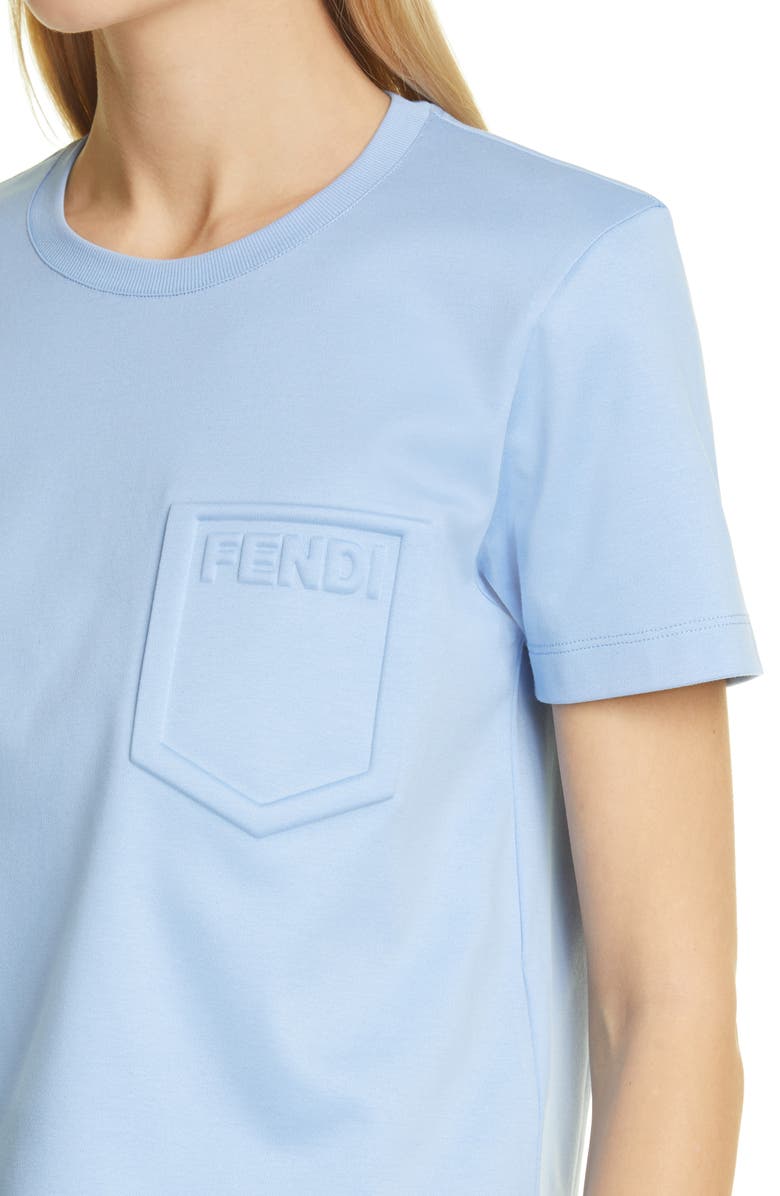 Fendi Women's Trompe l'Oeil Logo Jersey T-Shirt, Alternate, color,