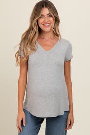 PinkBlush Basic V-Neck Short Sleeve Top