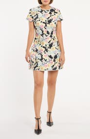 Cinq à Sept Nova Ikat Bouquet Sheath Minidress