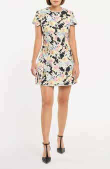 Nova Ikat Bouquet Sheath Minidress