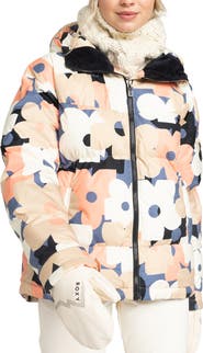 Roxy Alofted Water Resistant Hooded Puffer Jacket