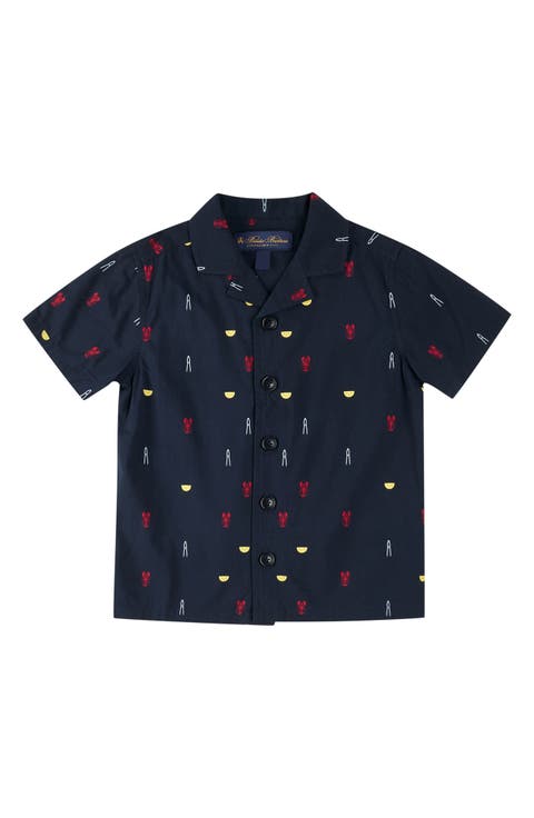 Kids' Lobster Print Camp Shirt (Big Kid)
