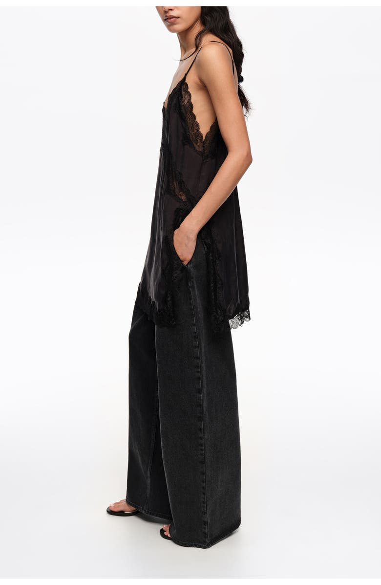 Bimba y Lola WIDE LEG - Washed Denim Trousers, Alternate, color, Washed Black