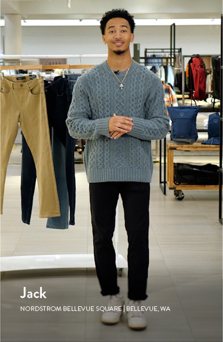 Aran Cable Crewneck Wool & Cashmere Sweater, sales video thumbnail