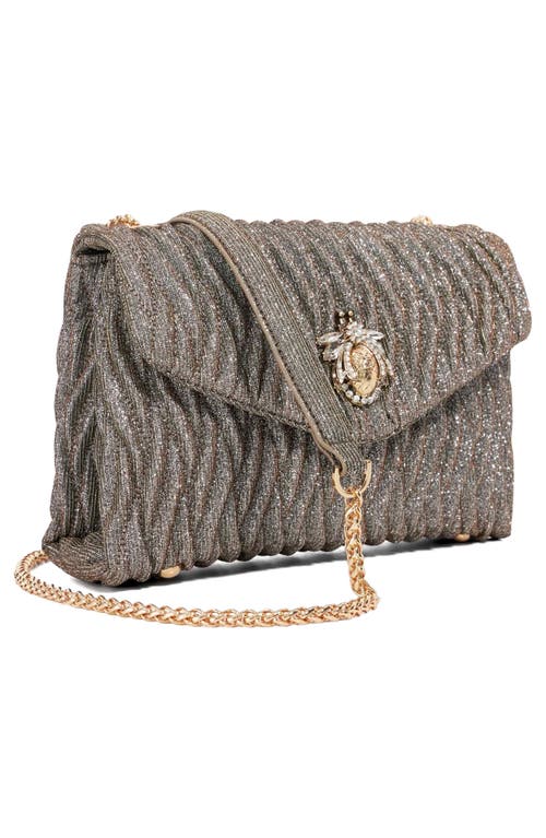 Dune London Darling Matelassé Suede Crossbody Bag In Brown