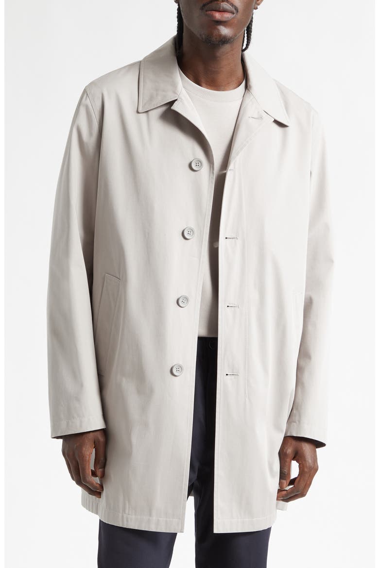 Dean Single Breasted Water Resistant Cotton Gabardine Trench Coat, Main, color, PEARL GRAY