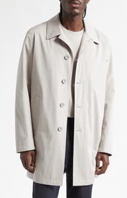 Herno Dean Single Breasted Water Resistant Cotton Gabardine Trench Coat