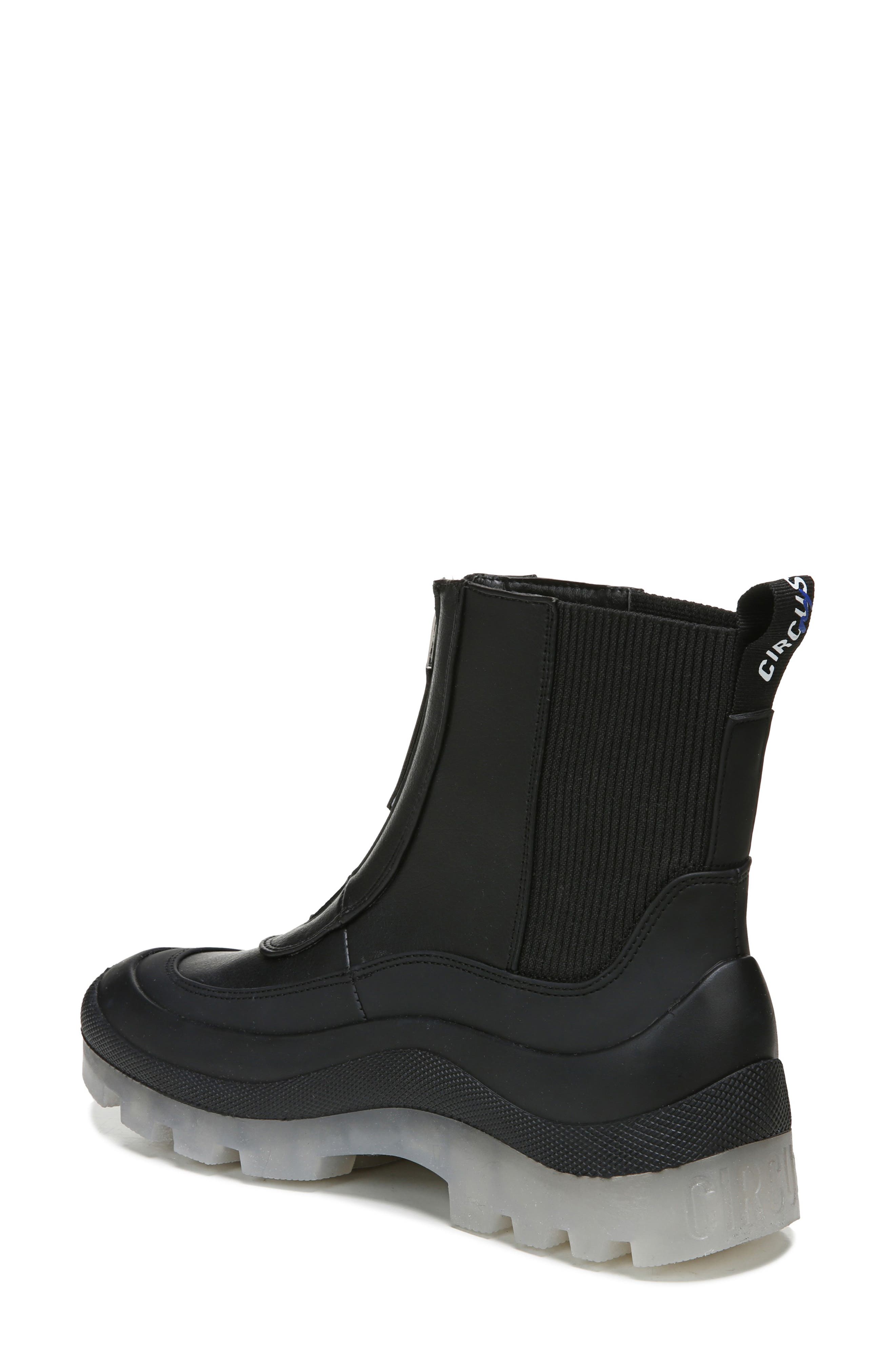 Circus NY by Sam Edelman Bethanie Zip Front Boot, Alternate, color, Black/ Clear