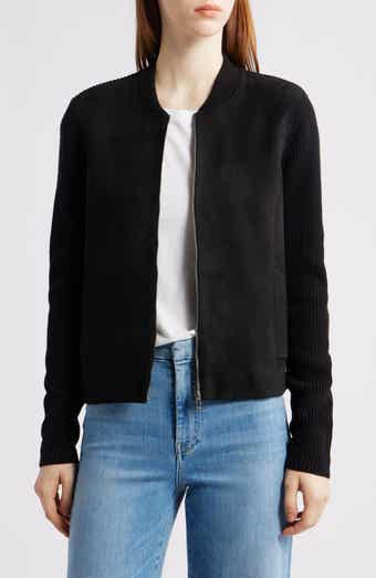 NIC+ZOE Mixed Media Bomber Jacket