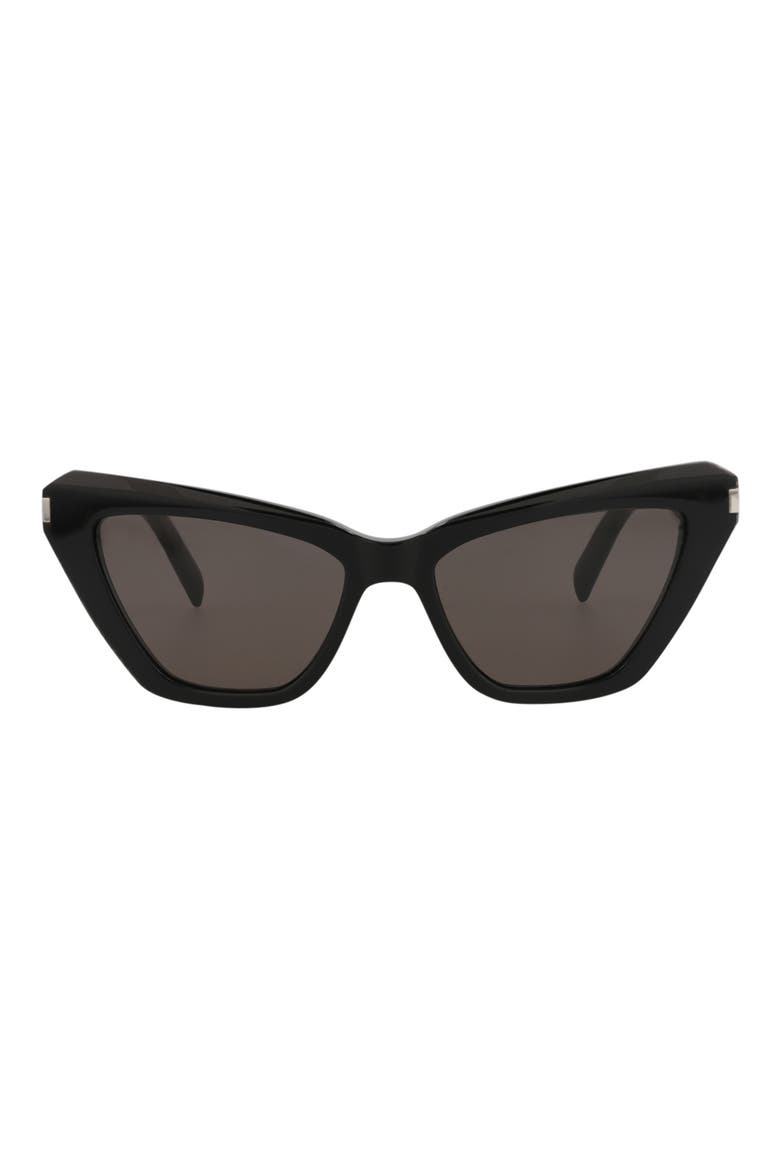 54mm Cat Eye Sunglasses, Main, color, BLACK BLACK BLACK