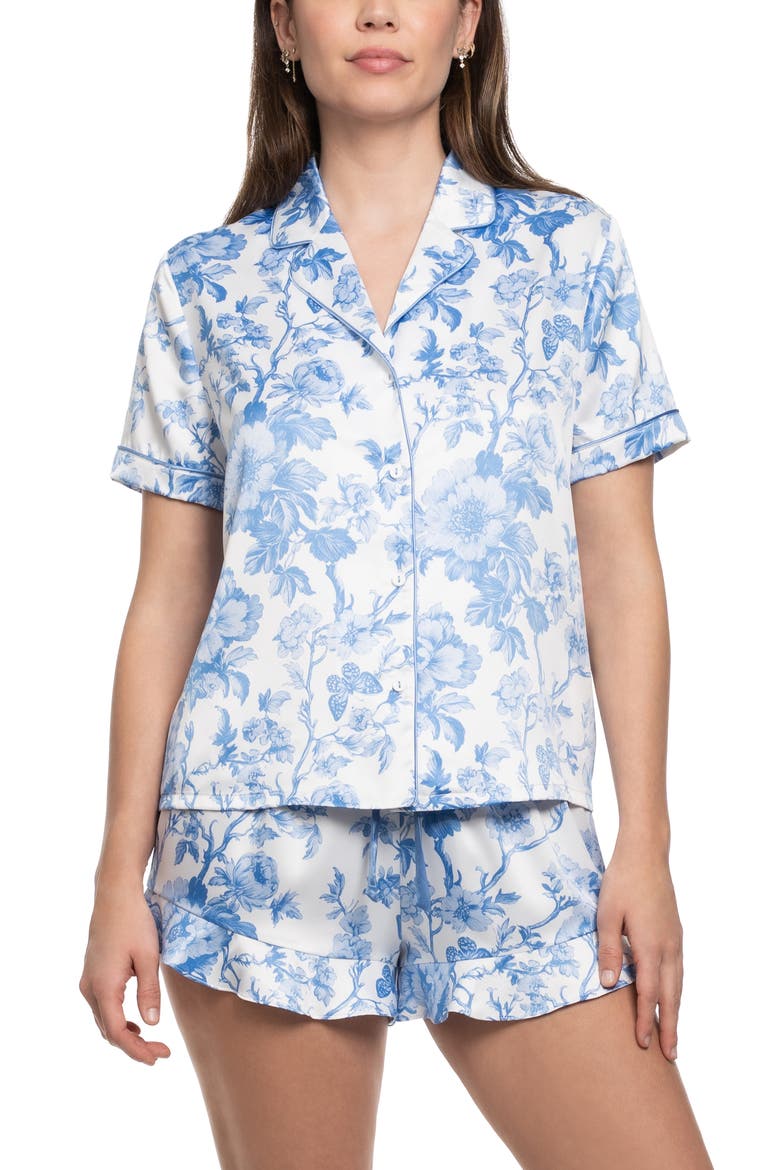 Molleigh Satin Short Pajamas, Main, color, IVORY