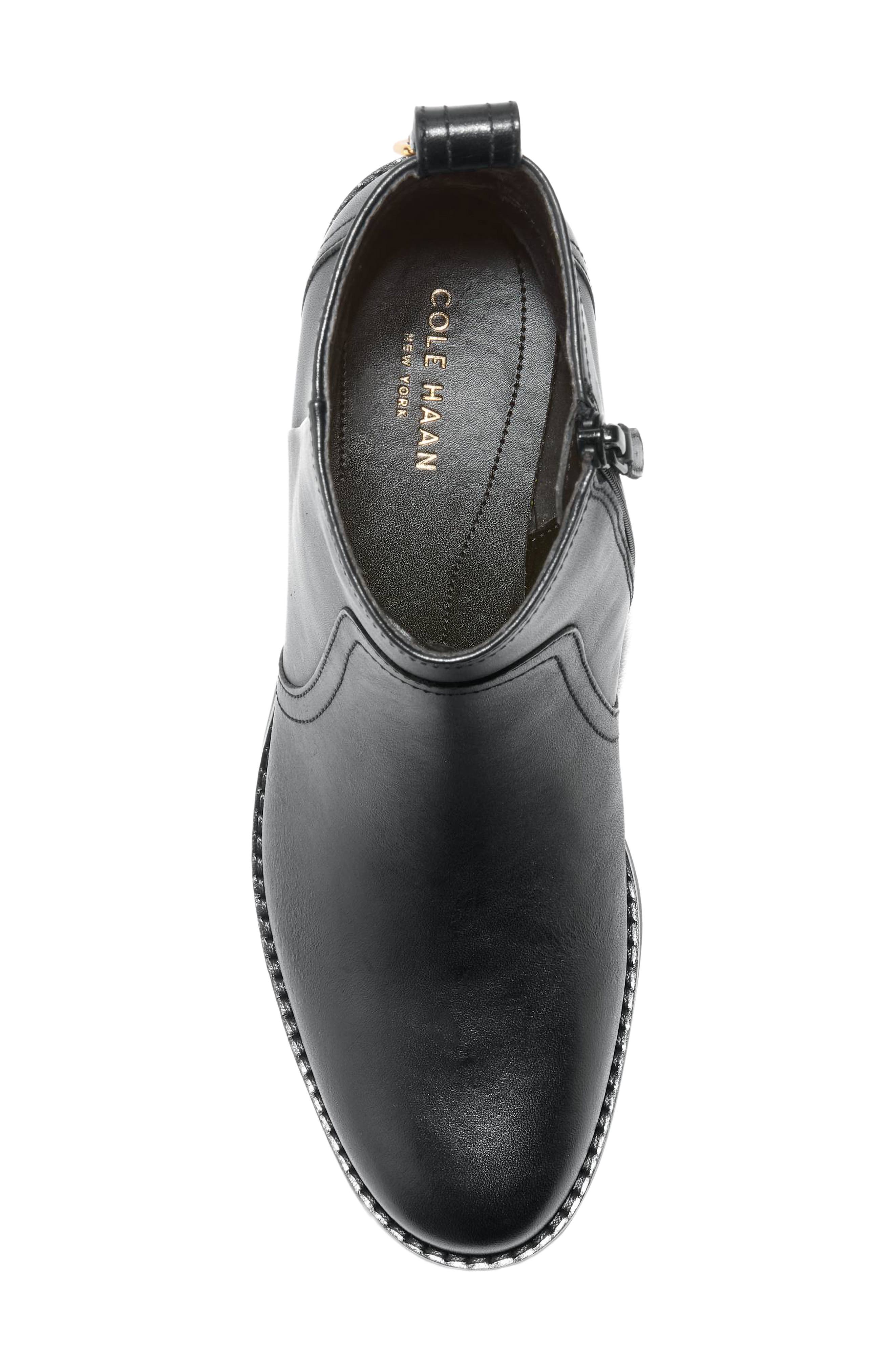 Haddie Ankle Bootie, Alternate, color, BLACK LEATHER