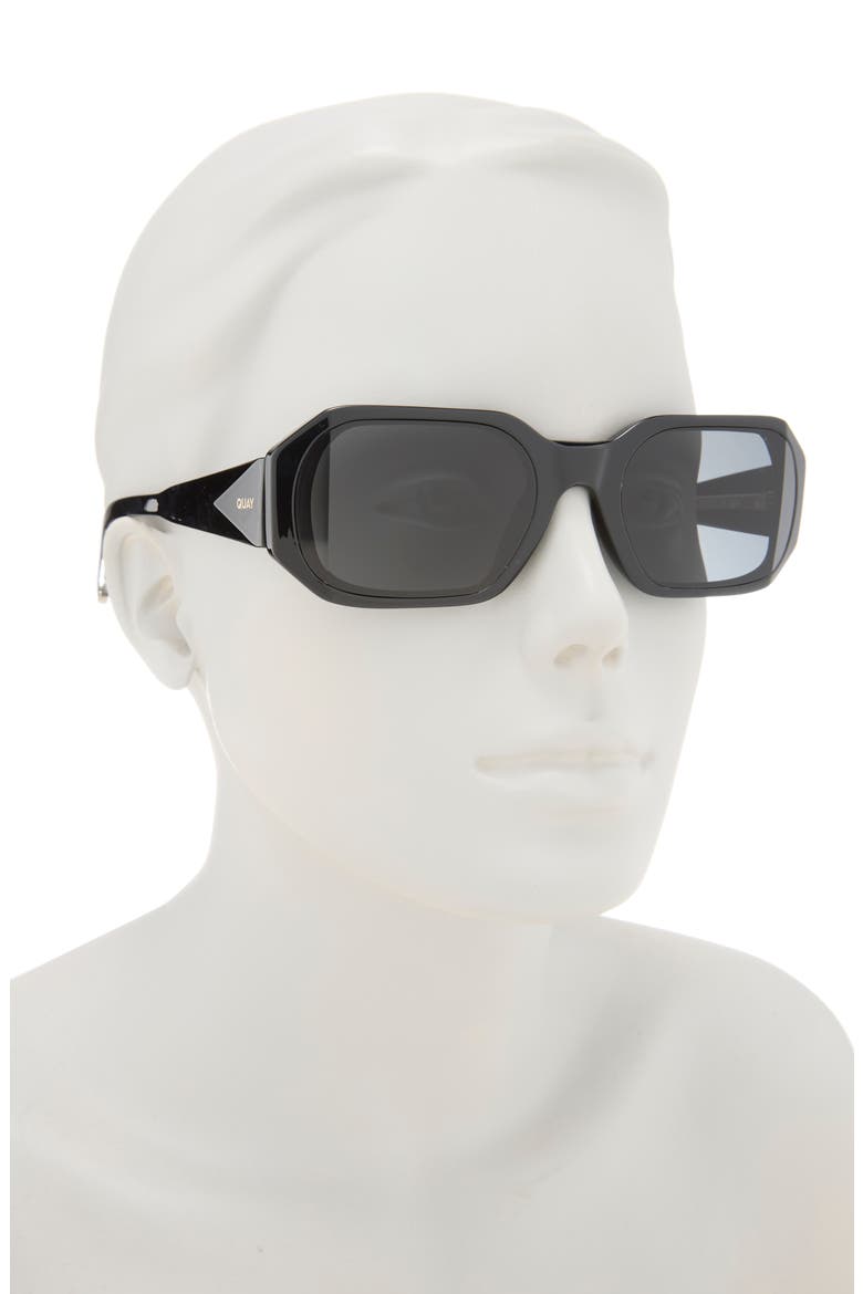 Hyped Up Gem 57mm Square Sunglasses, Alternate, color, BLACK/ SMOKE
