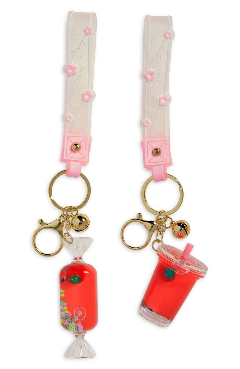 Capelli New York Set of 2 BFF Liquid Keychains, Main, color, Pink