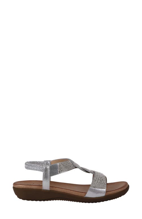 Gc Shoes Viana Ankle Strap Sandal In Silver