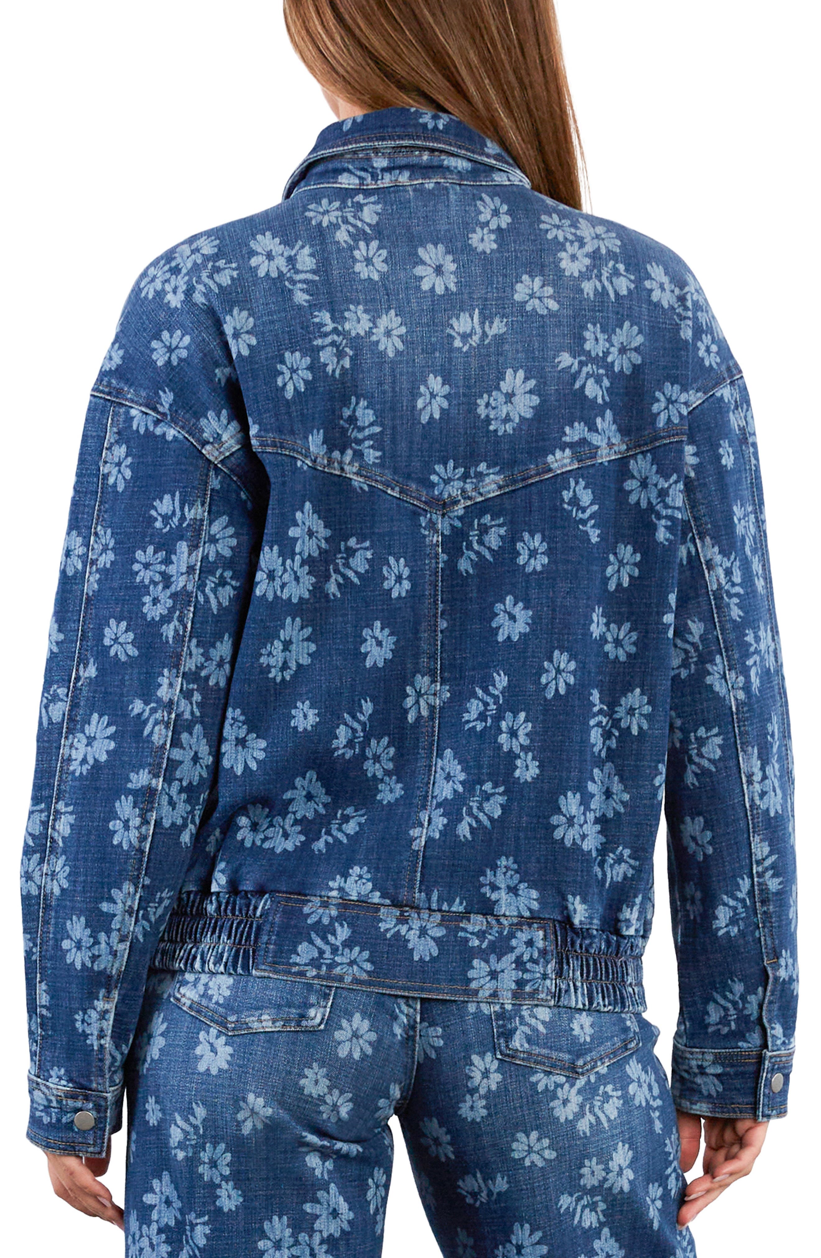Floral Stretch Denim Jacket - image 4