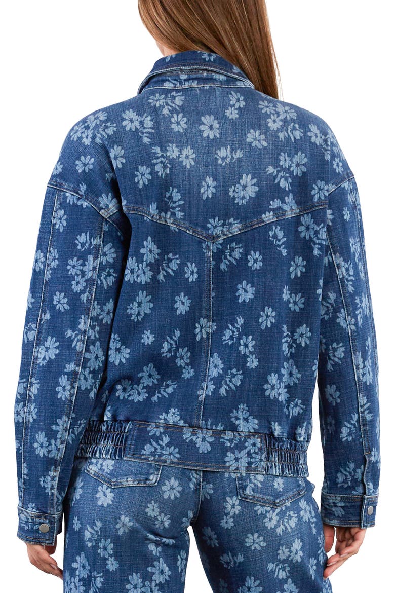 Floral Stretch Denim Jacket, Alternate, color, FLORAL DENIM