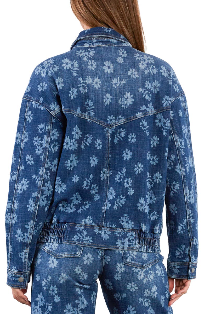 HINT OF BLU Floral Stretch Denim Jacket, Alternate, color, Floral Denim