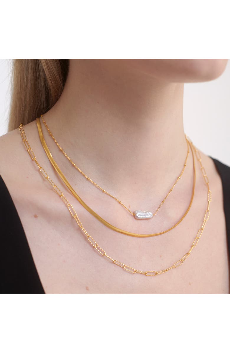 Monica Vinader Nura Cultured Pearl Necklace, Alternate, color,