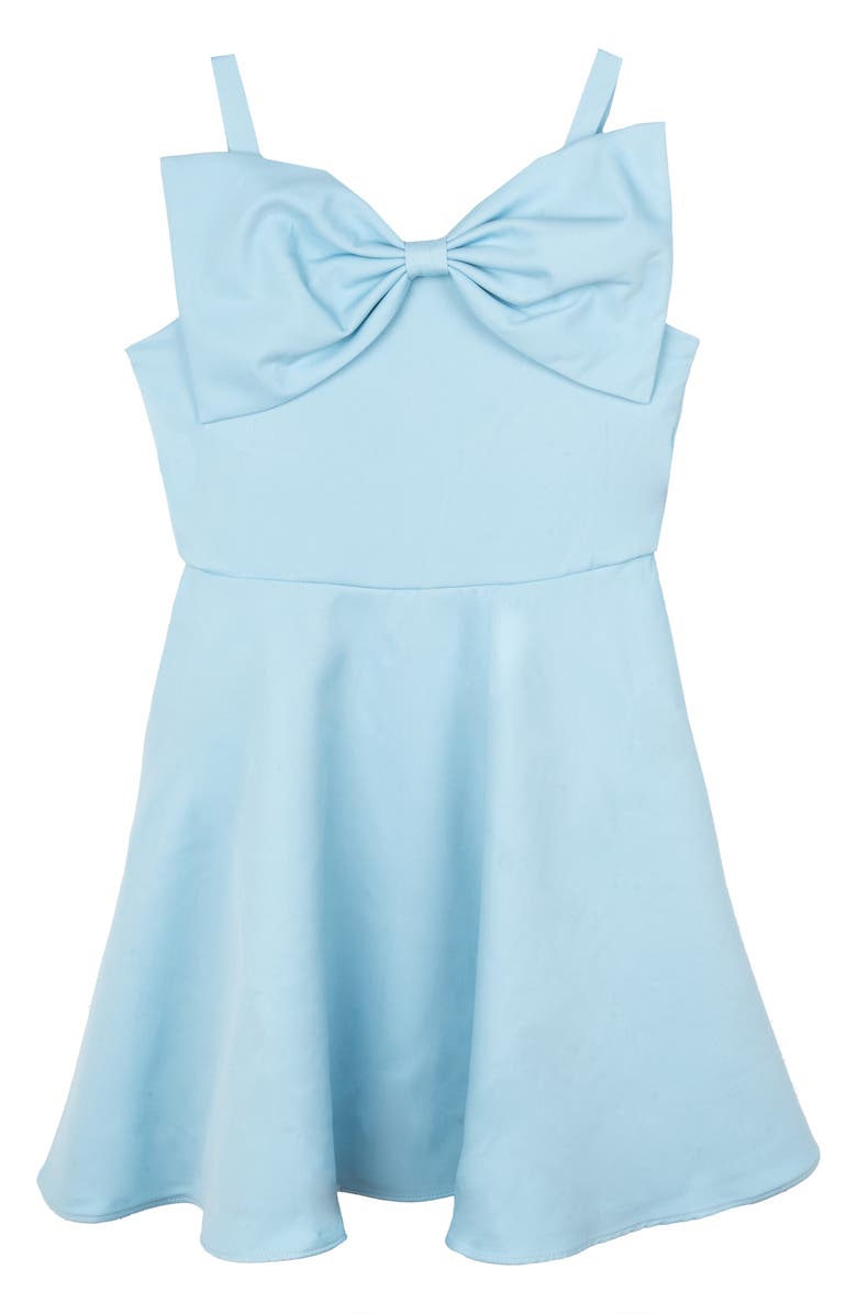 Rare Editions Kids' Bow Party Dress, Main, color, Blue