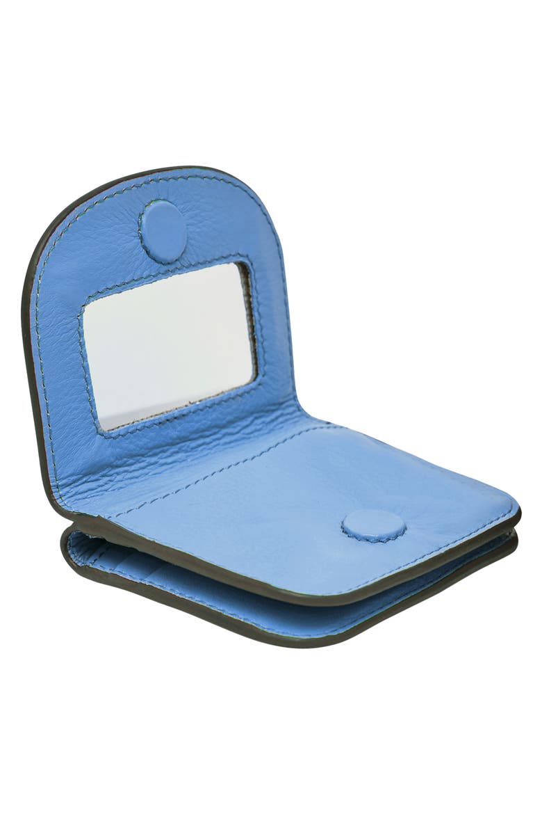 Pucker Up Leather Card Case, Alternate, color, PURE BLUE