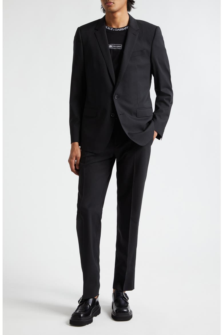 Martini Fit Stretch Wool Suit, Main, color, NERO