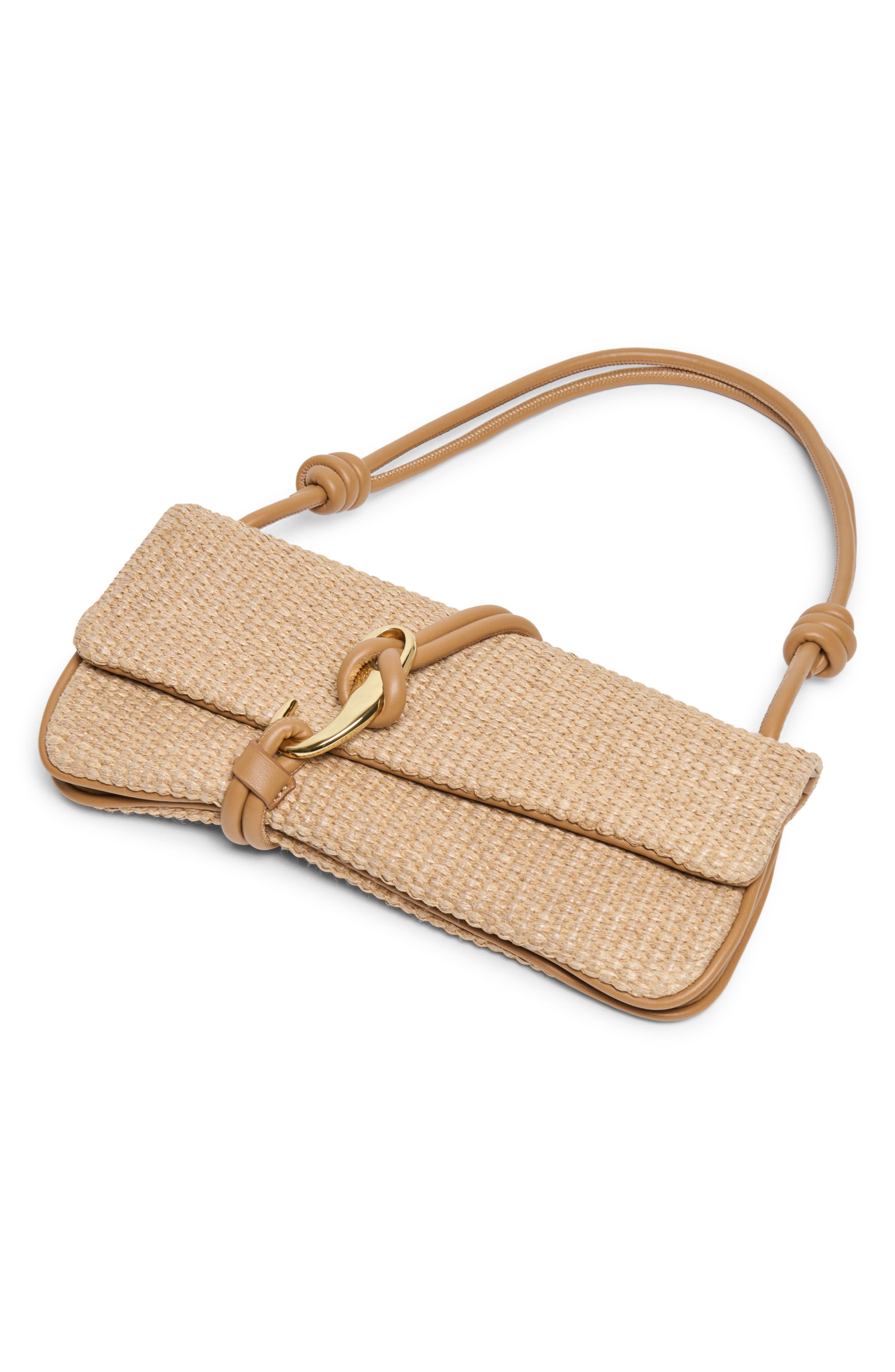 Dolce Vita Alice Raffia Shoulder Bag, Alternate, color, Tan