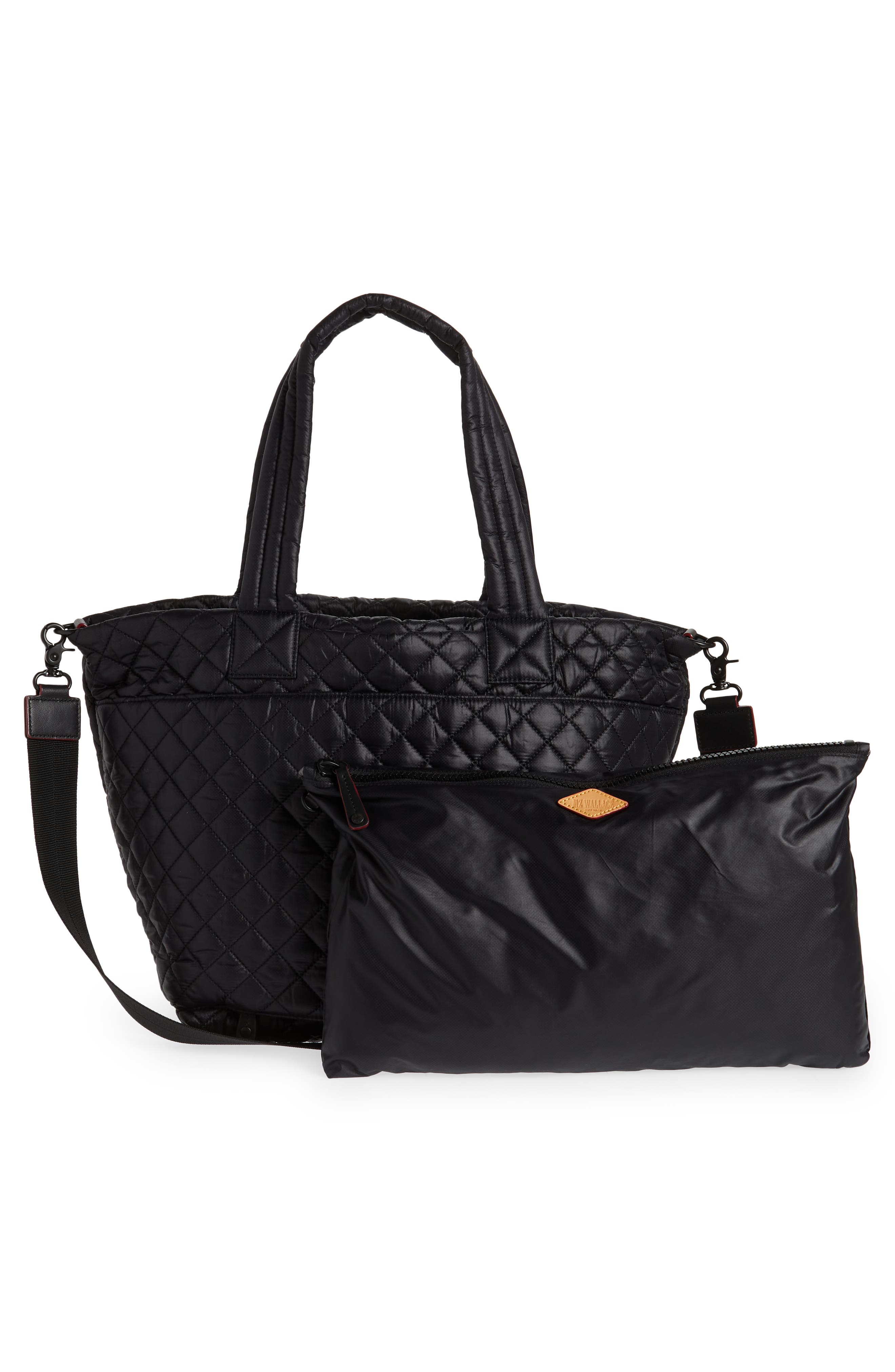MZ Wallace Medium Metro Deluxe Tote, Alternate, color, Black