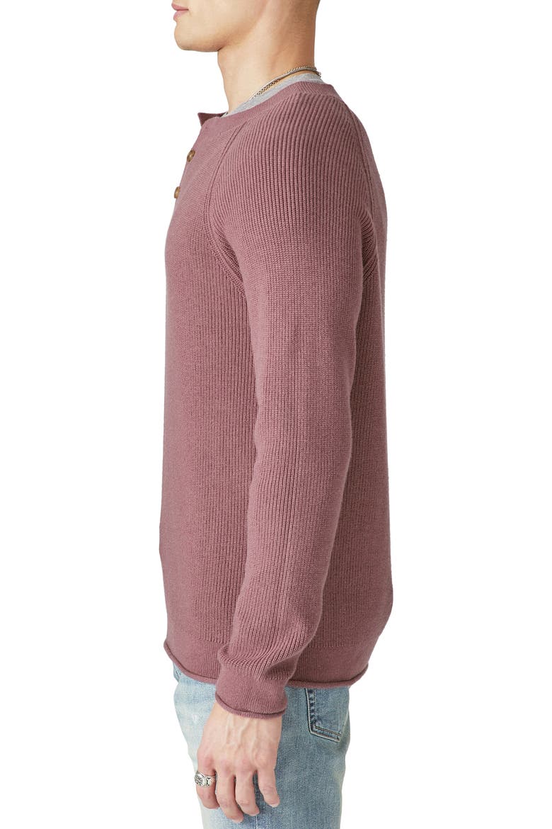 Cloud Soft Henley Sweater, Alternate, color, HUCKLEBERRY