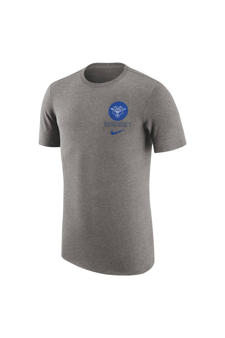 Men's Nike Heather Gray Kentucky Wildcats Retro Tri-Blend T-Shirt, Alternate, color, Heather Gray