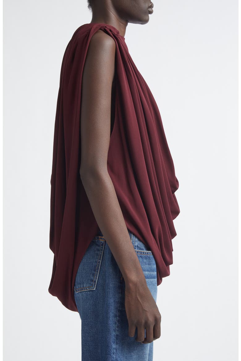 Astor Draped Jersey Top, Alternate, color, MERLOT