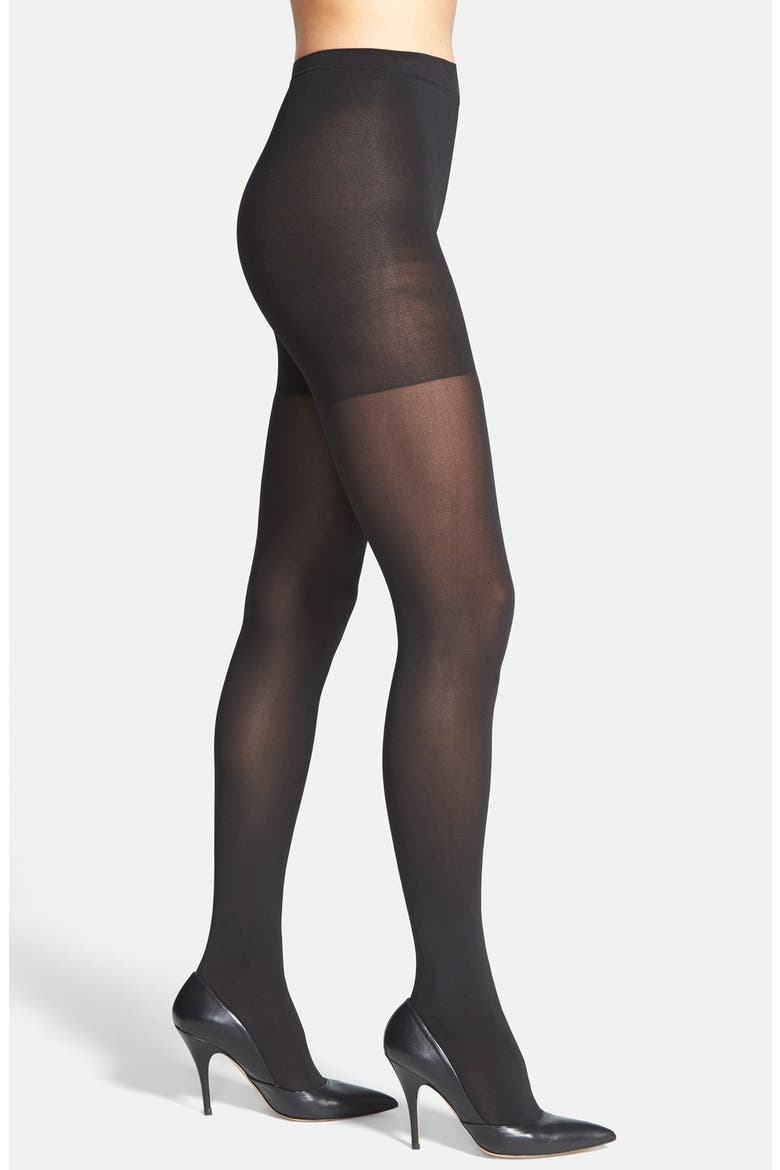 'Tight End' Shaping Tights, Main, color, BLACK