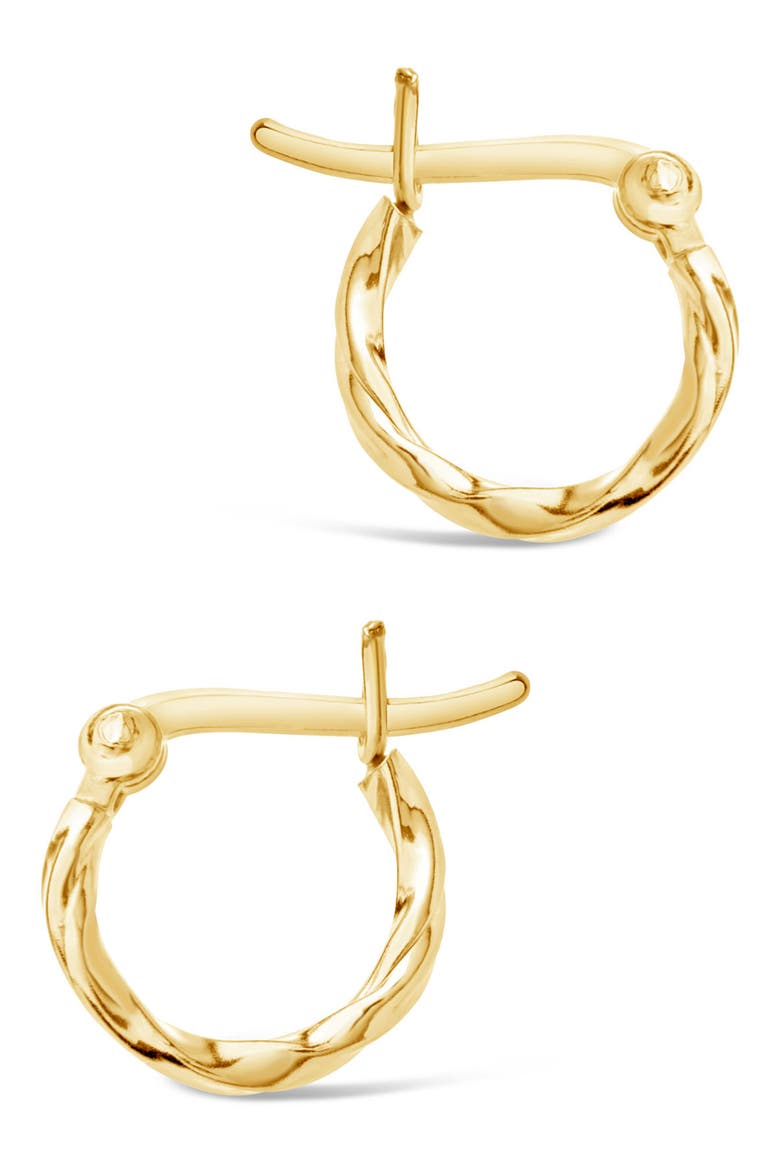 Simple Twist Hoop Earrings, Alternate, color, GOLD