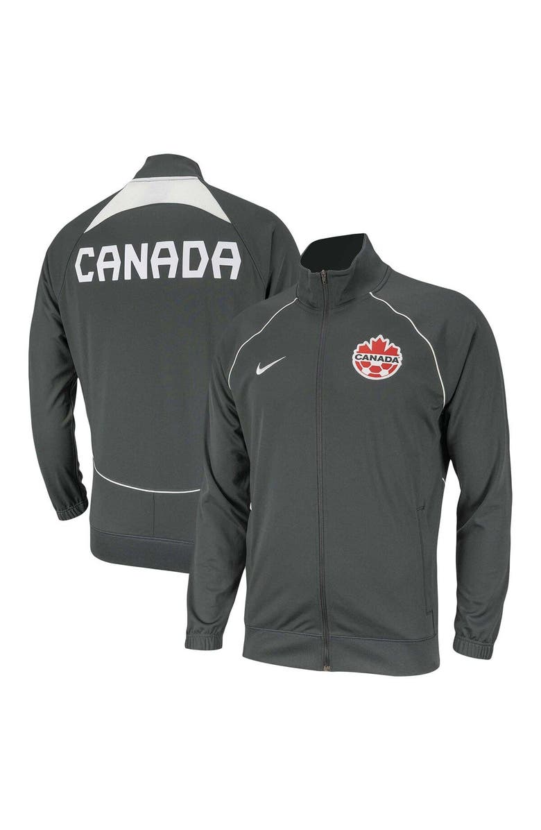 Nike Men's Nike Gray Canada Soccer Anthem Raglan Full-Zip Jacket, Main, color, Gray