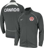 Nike Men's Nike Gray Canada Soccer Anthem Raglan Full-Zip Jacket