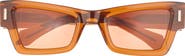 FERRAGAMO Rivets 53mm Modified Rectangular Sunglasses