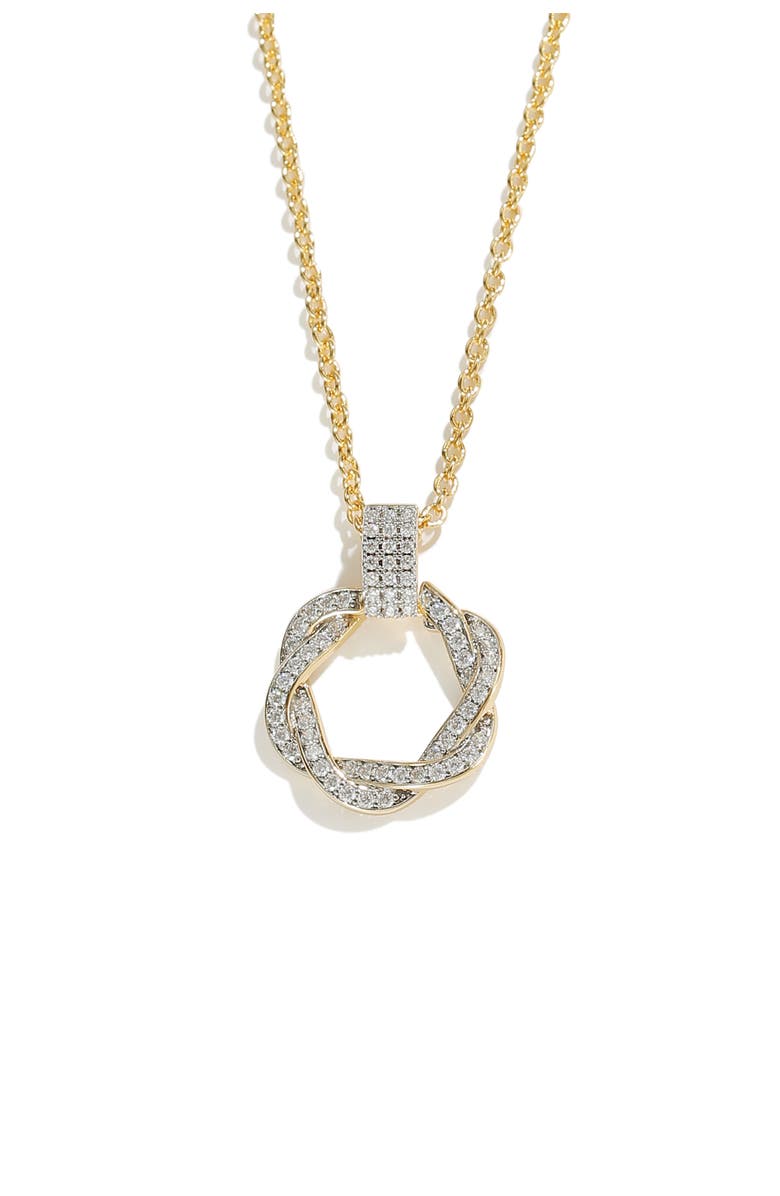 Classicharms Ysabel Pavé Eternity Twist Hoop Pendant Necklace, Main, color, 