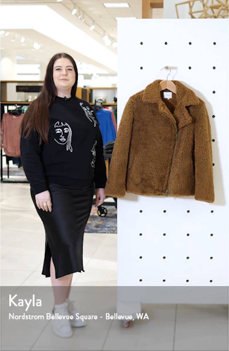 Genuine Shearling & Leather Bomber Jacket, sales video thumbnail