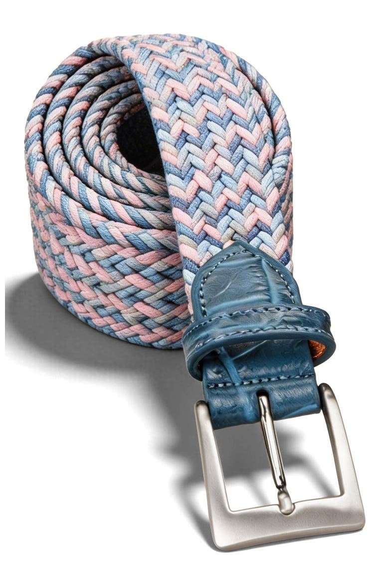 Stretch Weave with Embossed Croc Tips, Main, color, Pink/Blue Multi