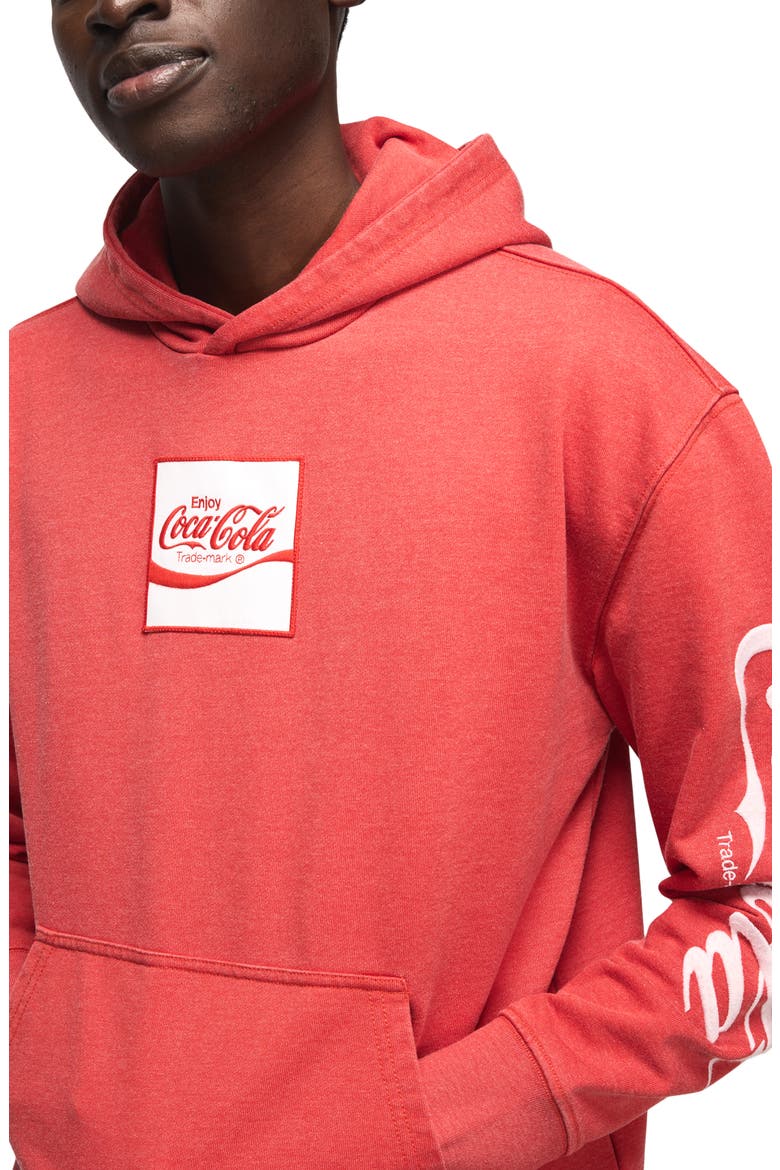 Coca-Cola® Cotton Blend Hoodie, Alternate, color, FIERY RED
