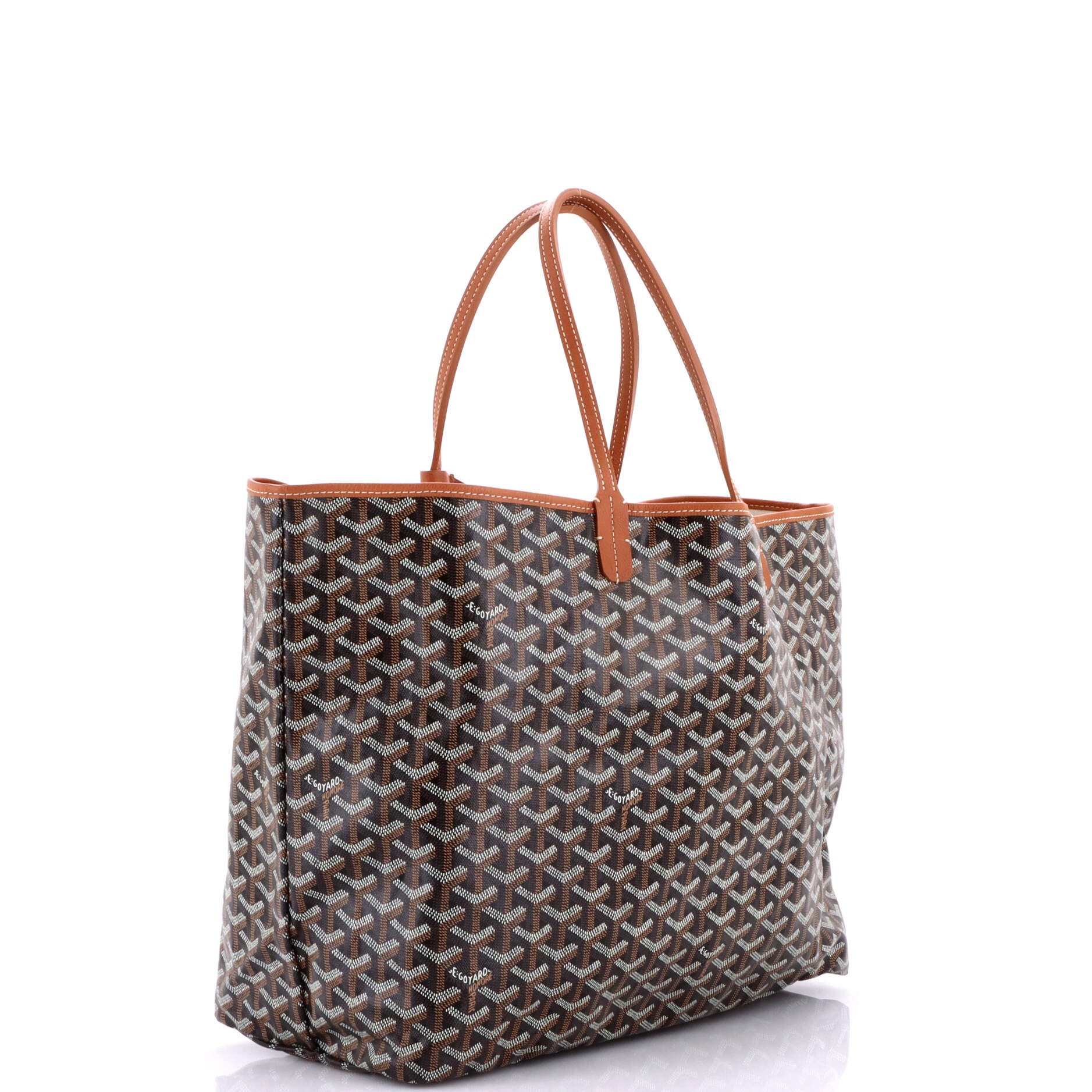 Pre-Owned Goyard Saint Louis Tote Coated Canvas GM, Alternate, color, Brown