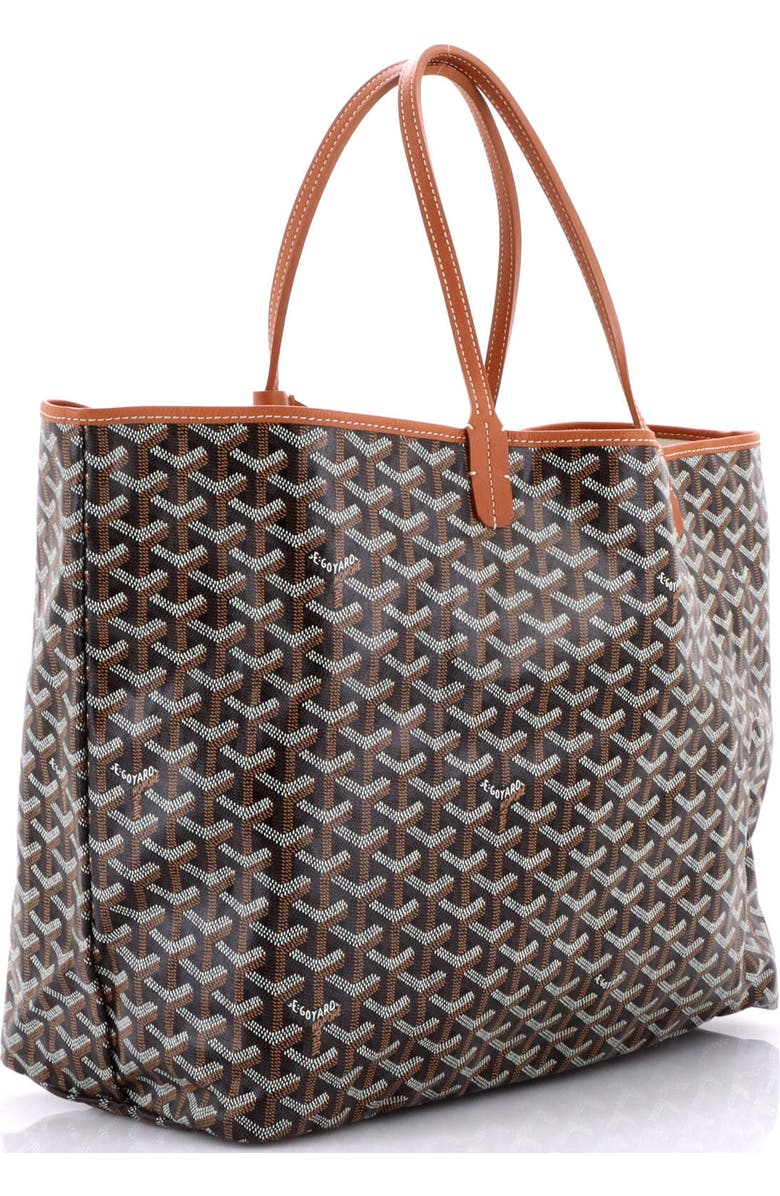 Pre-Owned Goyard Saint Louis Tote Coated Canvas GM, Alternate, color, Brown