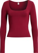 BP. Long Sleeve Square Neck T-Shirt